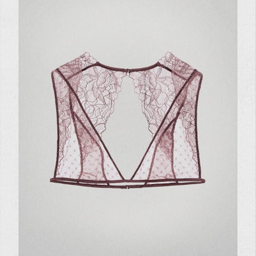 😵2 FOR 25$🥰 NWT Zara Dotted Mesh lace Bralette Lilac